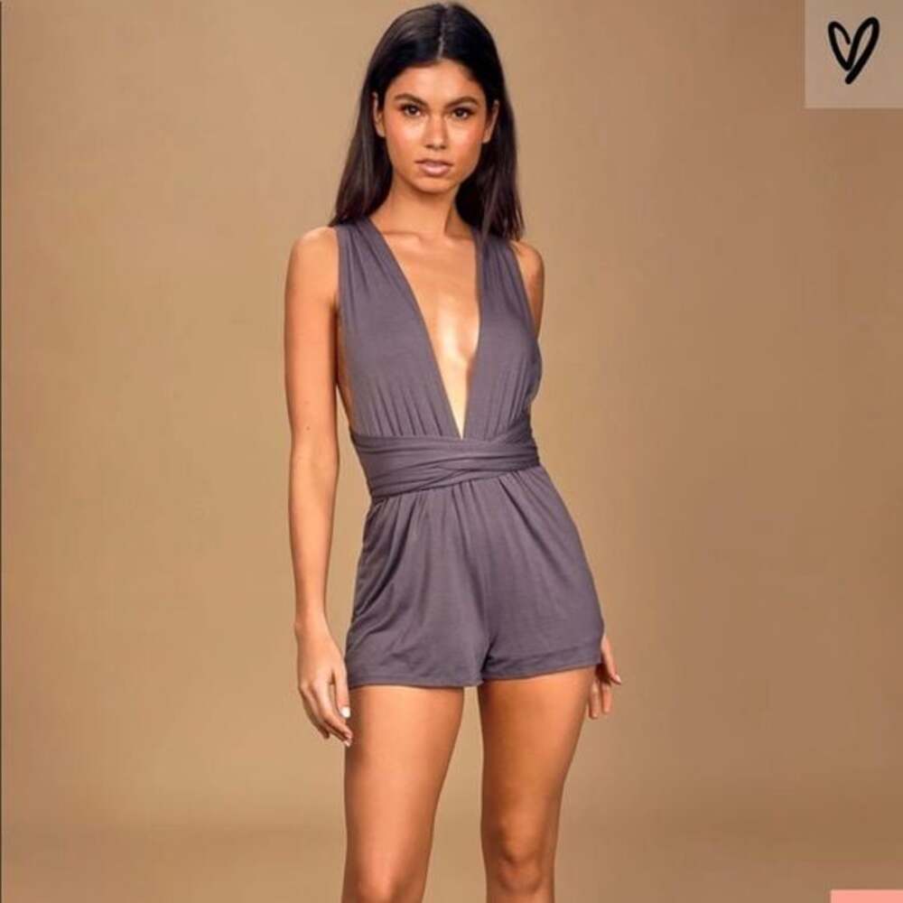 Lulus Endless Summer Dark Grey Multiway Infinity Romper